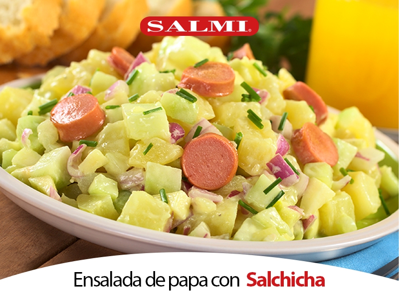 Ensalada de papa con salchicha Frankfurt Salmi